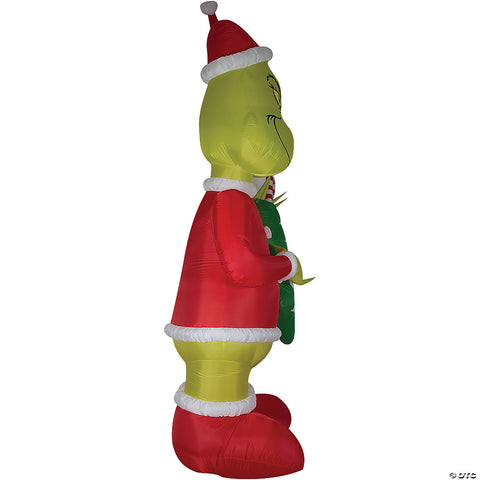 Airblown Grinch with Stocking Inflatable | Horror-Shop.com