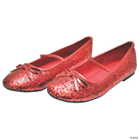 Girl's Glitter Flat Ballet Shoe | Horror-Shop.com