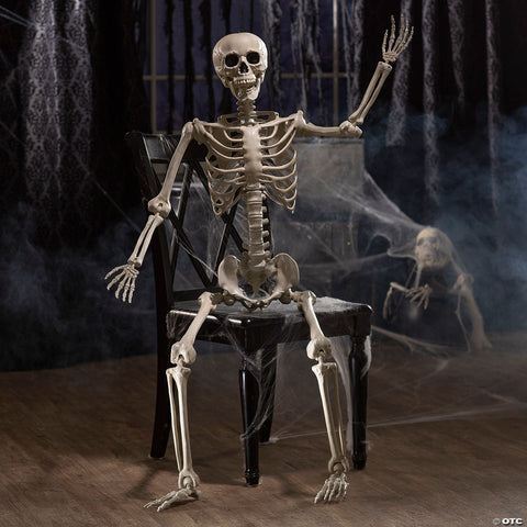 5 Ft. Life-Size Posable Skeleton Halloween Decoration | Horror-Shop.com