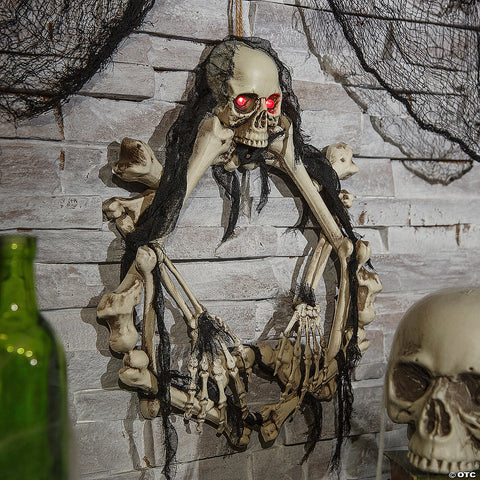 Bone Wreath Light-Up | Horror-Shop.com
