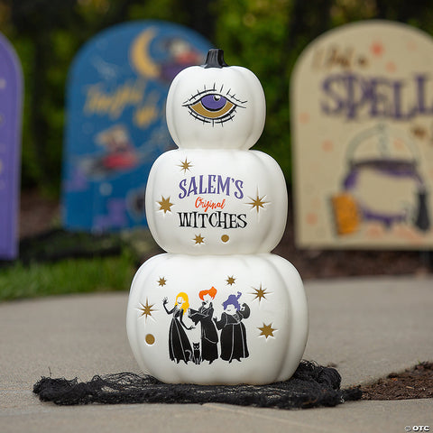 18" Hocus Pocus™ Light-Up Stacked Pumpkins Tabletop Decoration | Horror-Shop.com