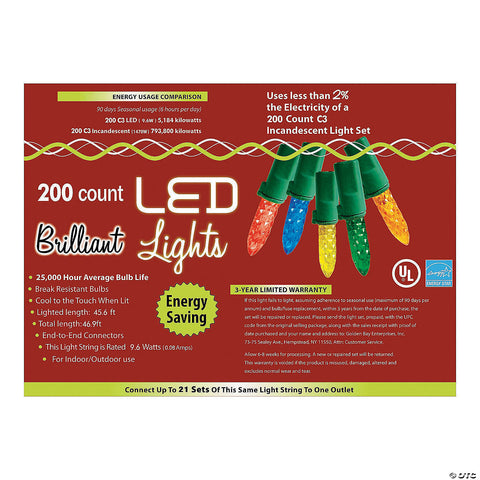 200-Count C3 Holiday Lights | Horror-Shop.com