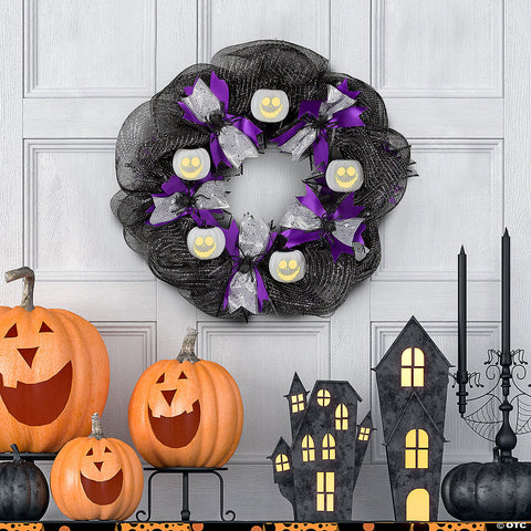22" Emoteglow™ Jack Skellington Musical Lighted Wreath Decoration | Horror-Shop.com