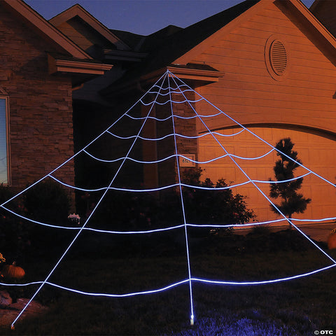 24' Spider Yard Web Light-Up 210 LED | Horror-Shop.com