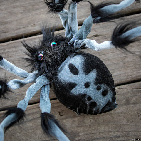 31 1/2" Gray and Black Hairy Walking Spider Halloween Decoration | Horror-Shop.com