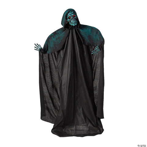 5 1/2 Ft. Animated Standing Skeleton of Death Plastic Statue | Horror-Shop.com