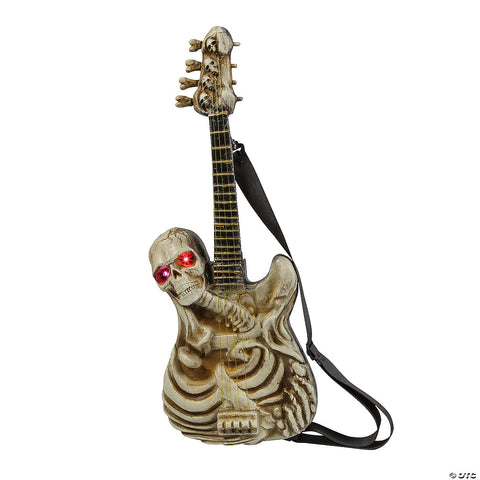 2 Ft. Light-Up Ukulele-Shaped Plastic Skeleton Halloween Decoration | Horror-Shop.com