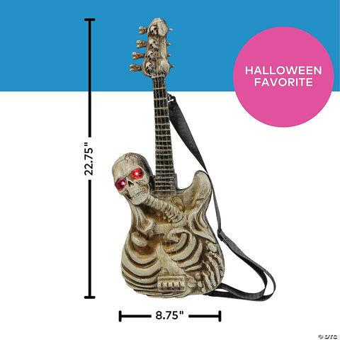 2 Ft. Light-Up Ukulele-Shaped Plastic Skeleton Halloween Decoration | Horror-Shop.com