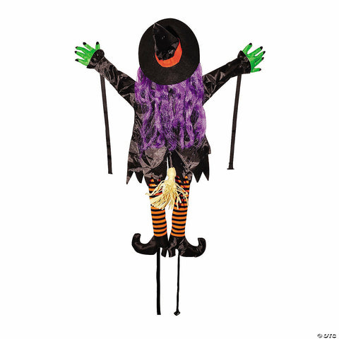 36" Wrong Way Witch Tree Hugger Outdoor Halloween Decoration