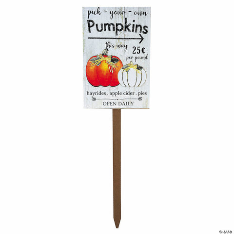 43" Pick-Your-Own Pumpkins Harvest Yard Sign