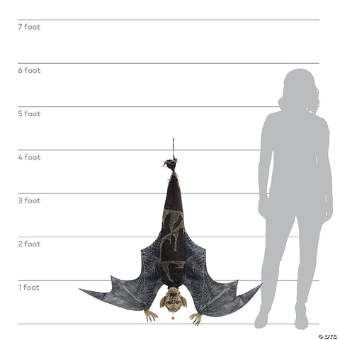 46" Menacing Hanging Bat Halloween Decoration | Horror-Shop.com