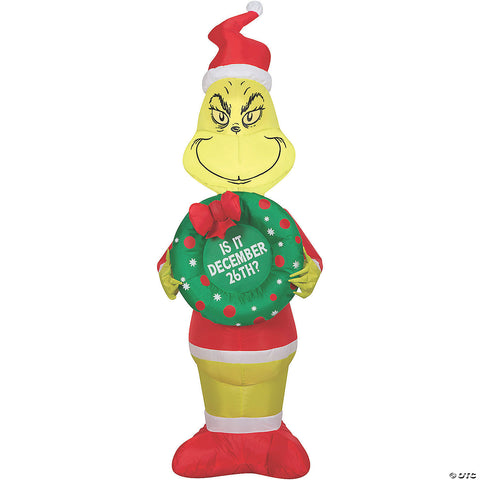 Airblown Grinch with Wreath Inflatable