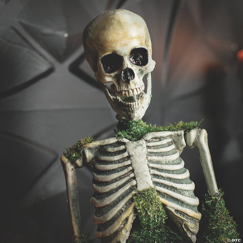 9 3/4" x 14 3/4" Animated Mossy Skeleton Tabletop Halloween Decoration | Horror-Shop.com