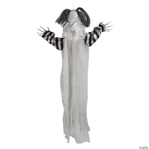 43 1/4" Black and White Animated Light-Up Clown Halloween Decoration | Horror-Shop.com