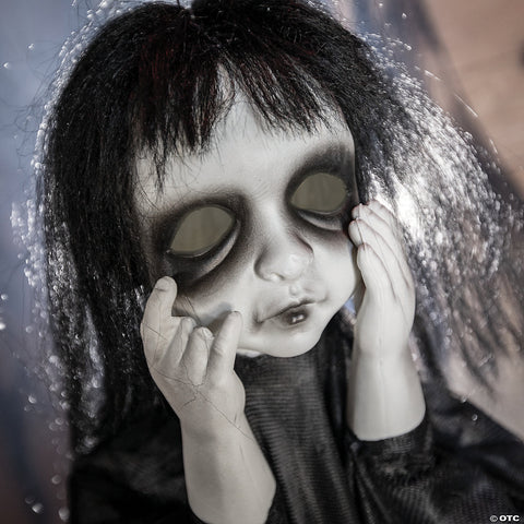 11 3/4" x 43 1/4" Hanging Spooky Undead Girl Halloween Decoration | Horror-Shop.com