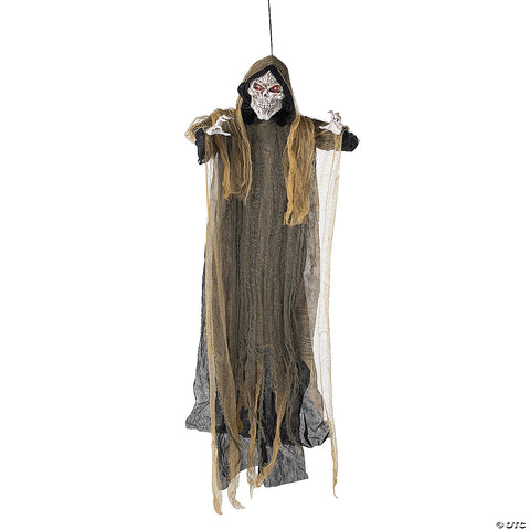 35 1/4" x 6 Ft. Animated Hanging Grim Reaper Plastic Halloween Decoration | Horror-Shop.com