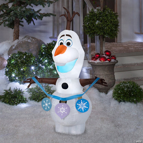 Airblown Olaf with Ornaments Inflatable | Horror-Shop.com