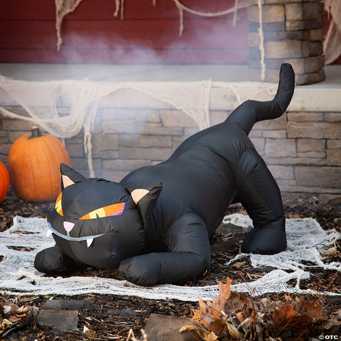 28" Airblown Outdoor Black Cat - Small | Horror-Shop.com
