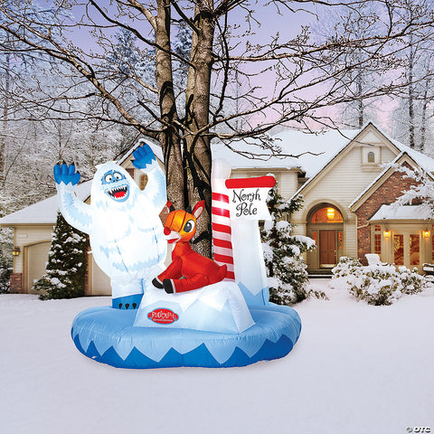 57" Blow-Up Inflatable® Rudolph Christmas Tree Wrap with Built-In LED Lights