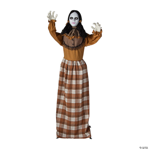 5 Ft. Standing Creepy Woman Plastic Pop-Up Halloween Decoration | Horror-Shop.com