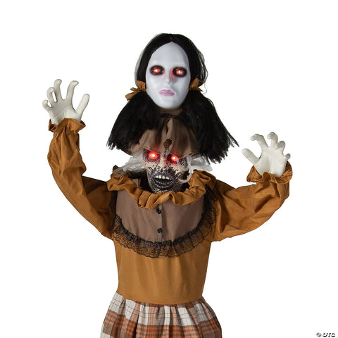 5 Ft. Standing Creepy Woman Plastic Pop-Up Halloween Decoration | Horror-Shop.com