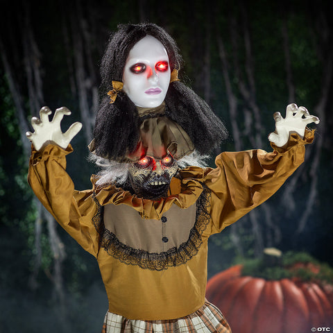 5 Ft. Standing Creepy Woman Plastic Pop-Up Halloween Decoration | Horror-Shop.com