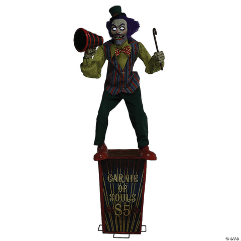6 Ft. Animated Servo Carnival Barker Halloween Decoration | Horror-Shop.com