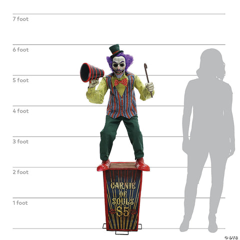 6 Ft. Animated Servo Carnival Barker Halloween Decoration | Horror-Shop.com