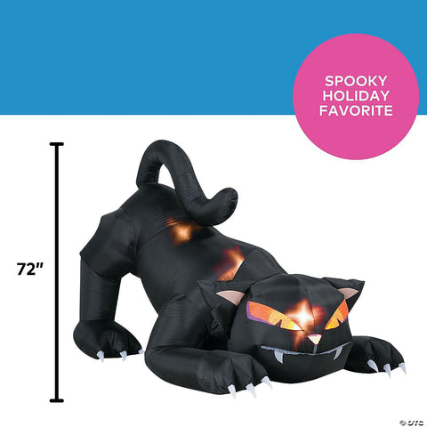 48" Black Cat with Turning Head | Horror-Shop.com
