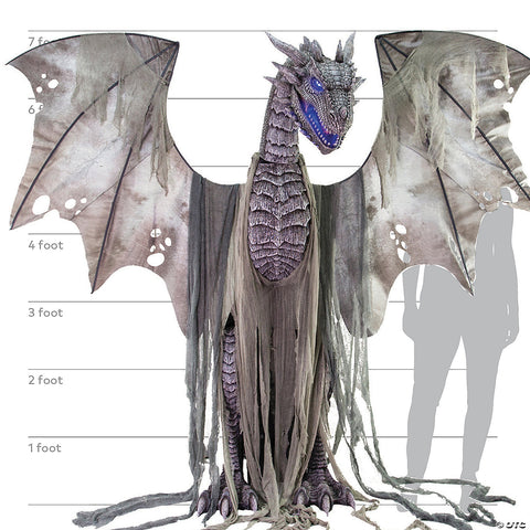 7' Winter Dragon Animated Prop | Horror-Shop.com