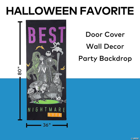80" The Nightmare Before Christmas™ Best Nightmare Ever Halloween Door Decoration | Horror-Shop.com