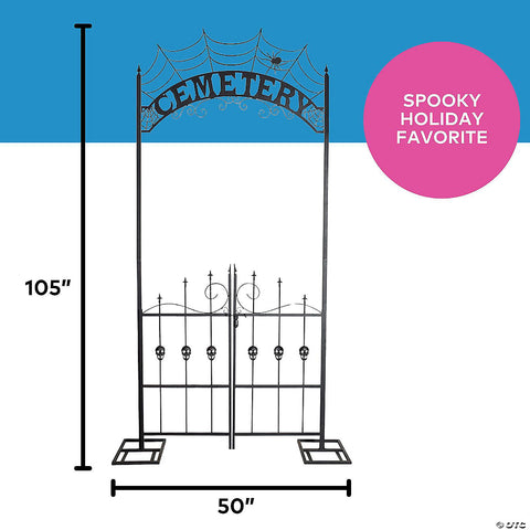 8.5 Ft. Cemetery Archway Gate Halloween Decoration | Horror-Shop.com