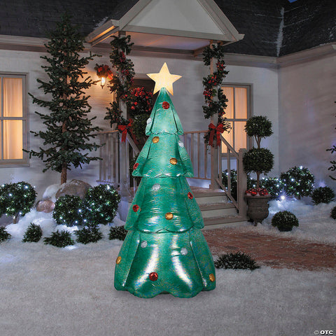 Airblown Mixed Media Green Christmas Inflatable | Horror-Shop.com