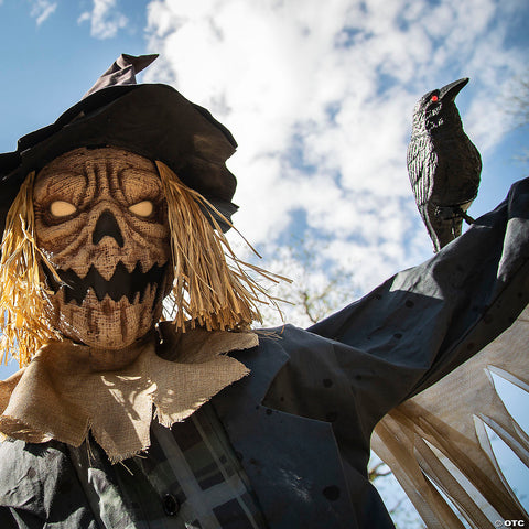 96" Staked Scarecrow Animated Halloween Prop | Horror-Shop.com