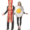 Bacon Slice & Fried Eggs Couples Costume 