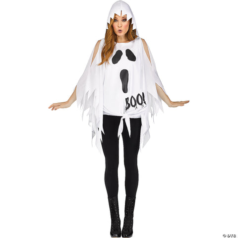 Women's Ghost Print Poncho