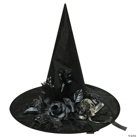 Witch Hat with Bone Skull