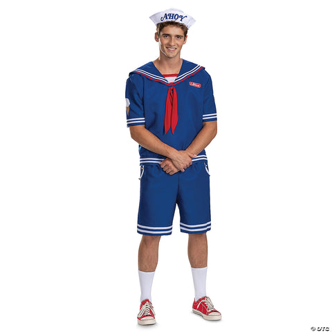 Adults Deluxe Stranger Things™ Steve Scoops Ahoy Costume - Large/XL 42-46 | Horror-Shop.com