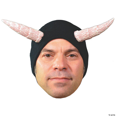 Adults Devil’s Cap Knit Hat with Horns - One Size