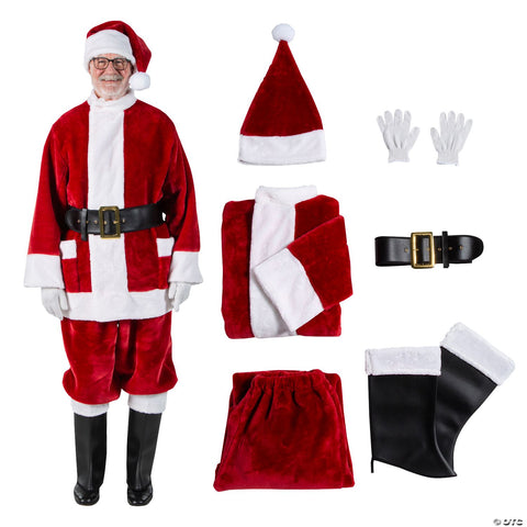 Burgundy Deluxe Santa with Outside Pockets - XL