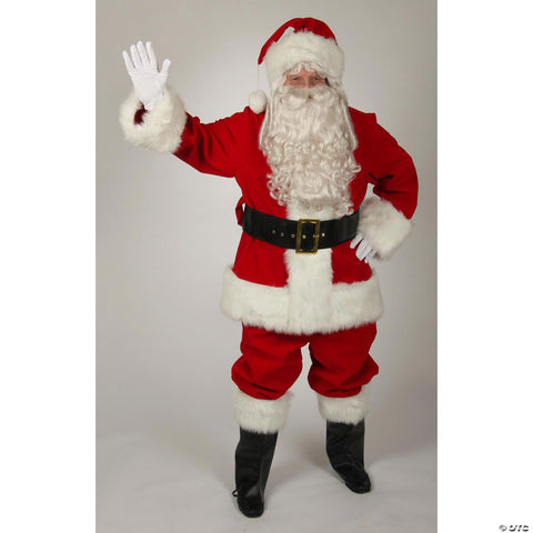 Men's Regal Red Velvet Santa Suit Costume - LG
