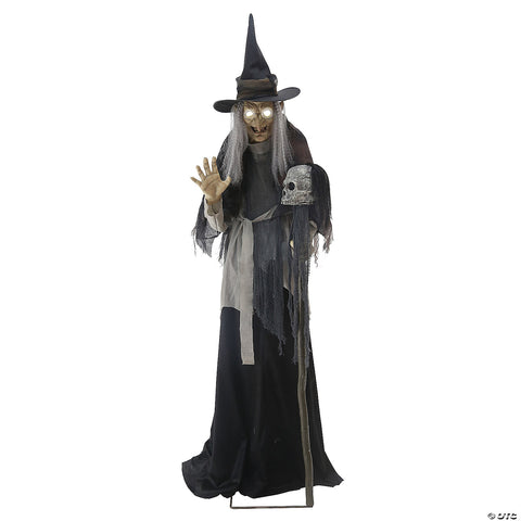 Lunging Haggard Witch 6 Ft Animated Prop | Horror-Shop.com