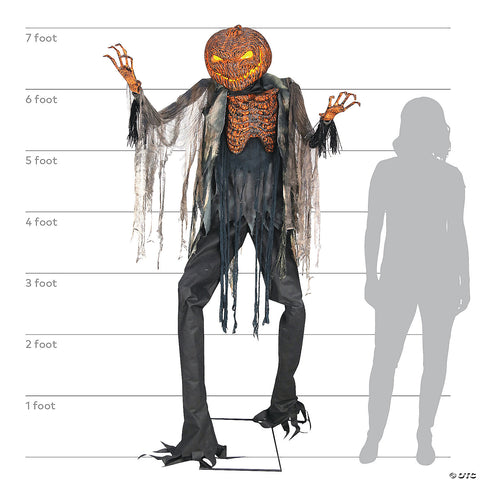 7' Scorched Scarecrow Animated Prop - WITHOUT FOG MACHINE | Horror-Shop.com