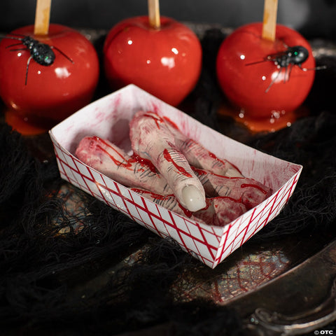 6 1/4" x 2 1/2" Food Tray of Fingers Plastic Halloween Decoration