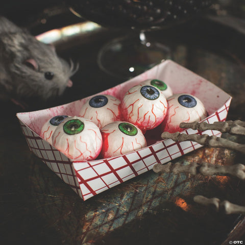 6 1/4" x 2 1/2" Food Tray of Eyeballs Plastic Halloween Decoration