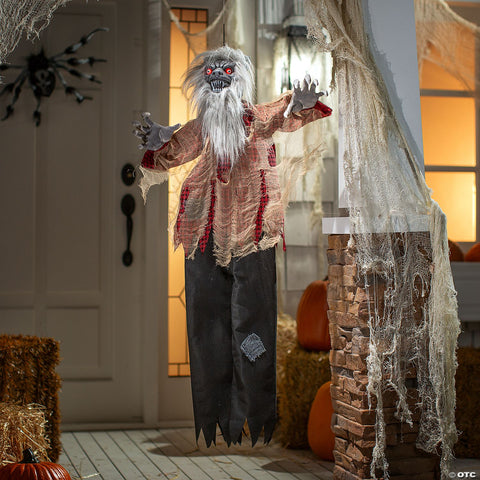 31 1/2" x 47 1/4" Hanging Animated Tattered Werewolf Halloween Decoration