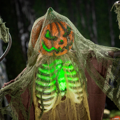 68 3/4" x 86 1/2" Animated & Light-Up Standing Jack-O’-Lantern Man Halloween Decoration