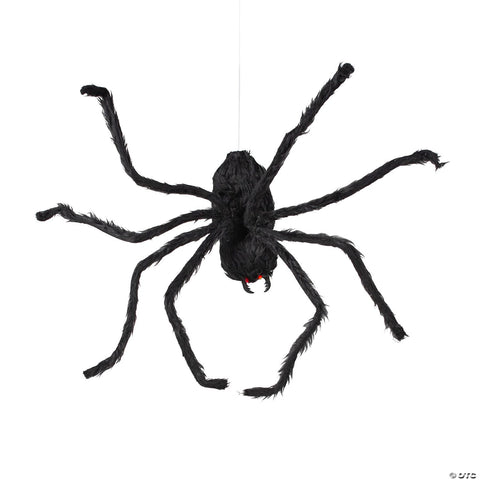 31 1/2" x 8 1/4" Animated Hairy Black Spider Halloween Decoration | Horror-Shop.com