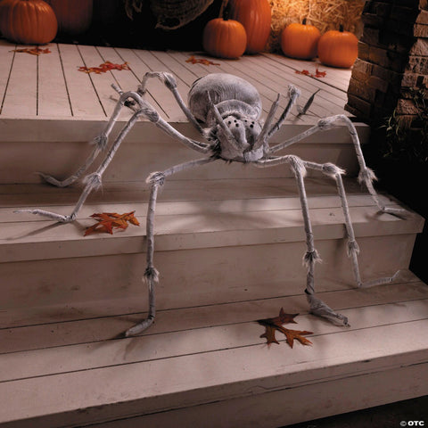 4 Ft. 5" Grey Latex Spider Halloween Decoration