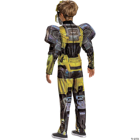 Kids Classic Muscle Transformers One™ Bumblebee/B-127 Costume - Large 10-12